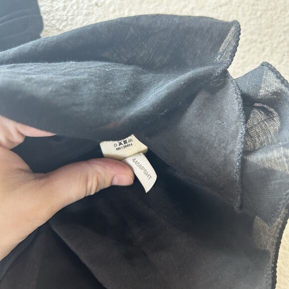 l'agence pleated strapless Tube top blouse black open back Sz 2 Silk Blend Y2K - Picture 11 of 11
